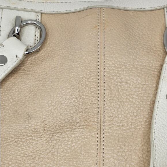 Coach Ivory White Cream Penelope Pebbled Leather Carryall Handbag Purse - Picture 7 of 8